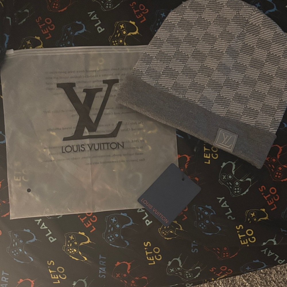 Louis Vuitton Monogram Gray Beanie